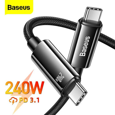 Baseus Tungsten Gold Fast Charging Data Cable Type-C to Type-C 240W