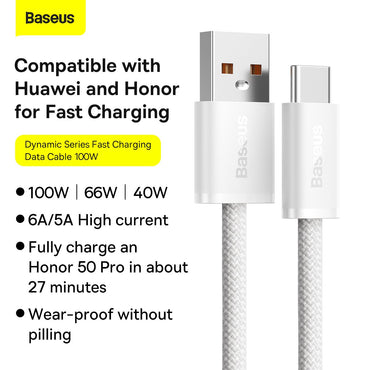 Baseus Dynamic Series Fast Charging Data Cable USB to Type C 100W