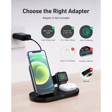 Aukey Charging Stand 3 in 1 Wireless Charging Station