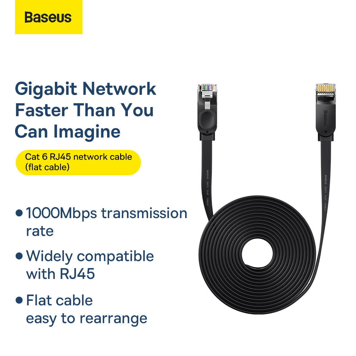 Baseus High Speed Gigabit Network Cable Six Types of RJ45 (10M)