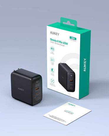 Aukey Wall Charger Omnia II 65w Power Delivery