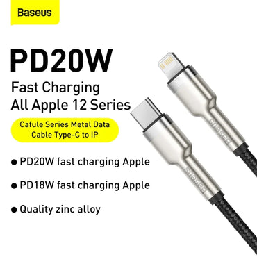 Baseus Cafule Metal Data Cable Type C to iPhone PD 20W