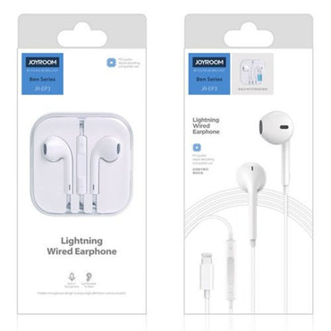 Joyroom JR-EP3 Wired In Ear Earphones with Mic Support For Iphone