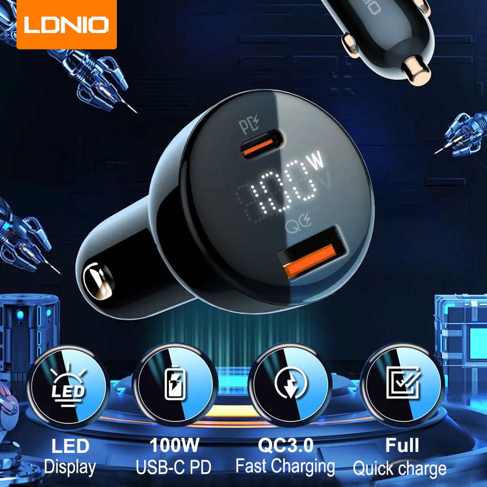 LDNIO 100W FULL PROTOCOL QUICK CHARGE CAR CHARGER