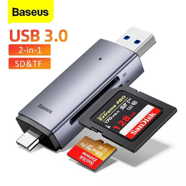 Baseus Lite Series USB-A & Type-C to SD/TF Card Reader