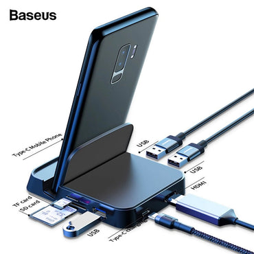 Baseus Mate Docking Type-C Mobile Phone Intelligent HUB Docking Station Pro Black