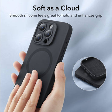 iPhone 15 Pro Max Cloud Soft Case Magsafe Compatible Black