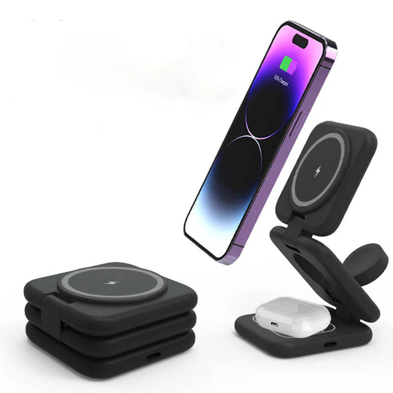 Choetech 3-in-1 Foldable Fast Wireless Charger for Android, iPhone, AirPods and Apple Watch