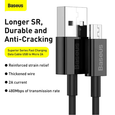 Baseus Superior Fast Charge Data Cable USB + Micro 2A