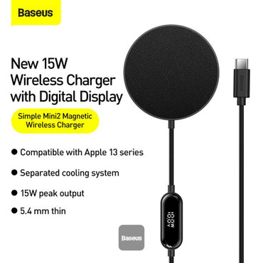 Baseus Magnetic Wireless Charger Simple Mini2 15W