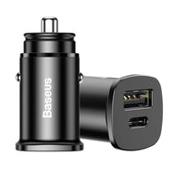 Baseus Circular Plastic A+C PPS Car Charger 30W QC 3.0 / SCP/ AFC