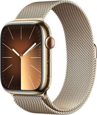 Apple Watch Series 9 45mm Stainless Steel Case with Milanese Loop