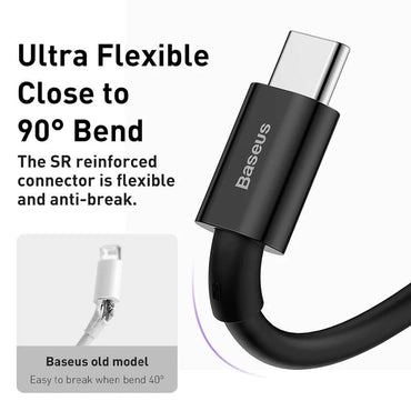 Baseus Superior Series Fast Charging Data Cable USB To Type-C 66W (2M) Black