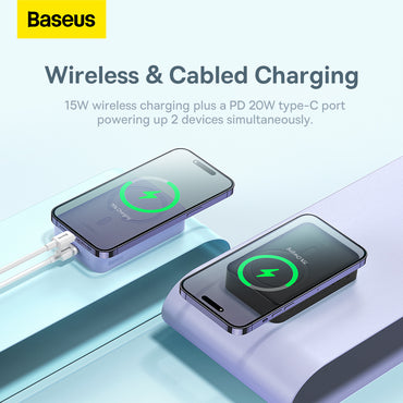 Baseus Magnetic Mini Wireless Fast Charge Power Bank 20000mAh 20W Black