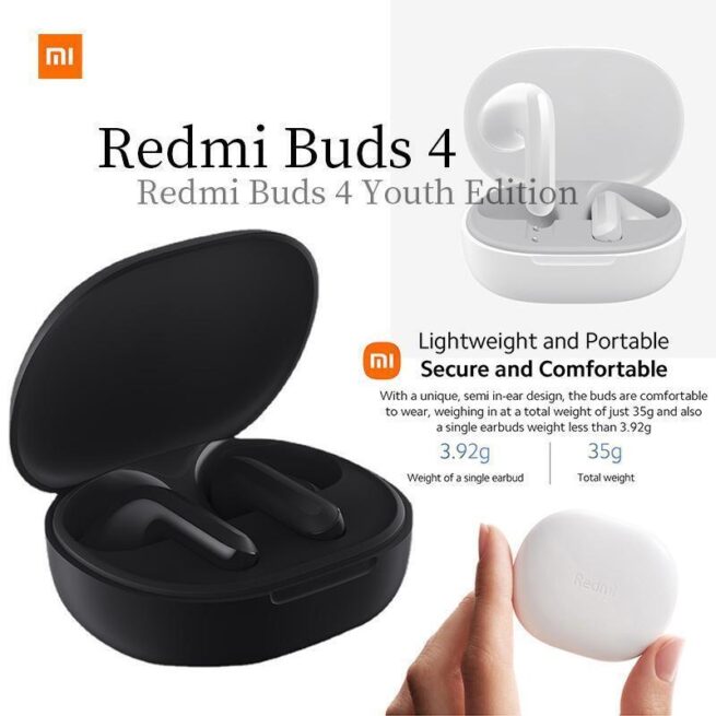 Xiaomi Redmi Buds 4 Lite True Wireless Earbuds AI Noise Cancellation U –  Ichiban Tekno